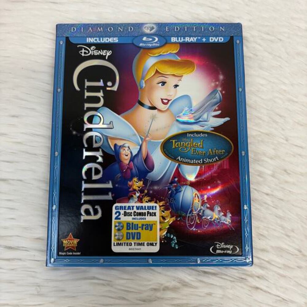 NIP Disney Cinderella Diamond Edition 2-Disc DVD & Blu-Ray Set Factory Sealed